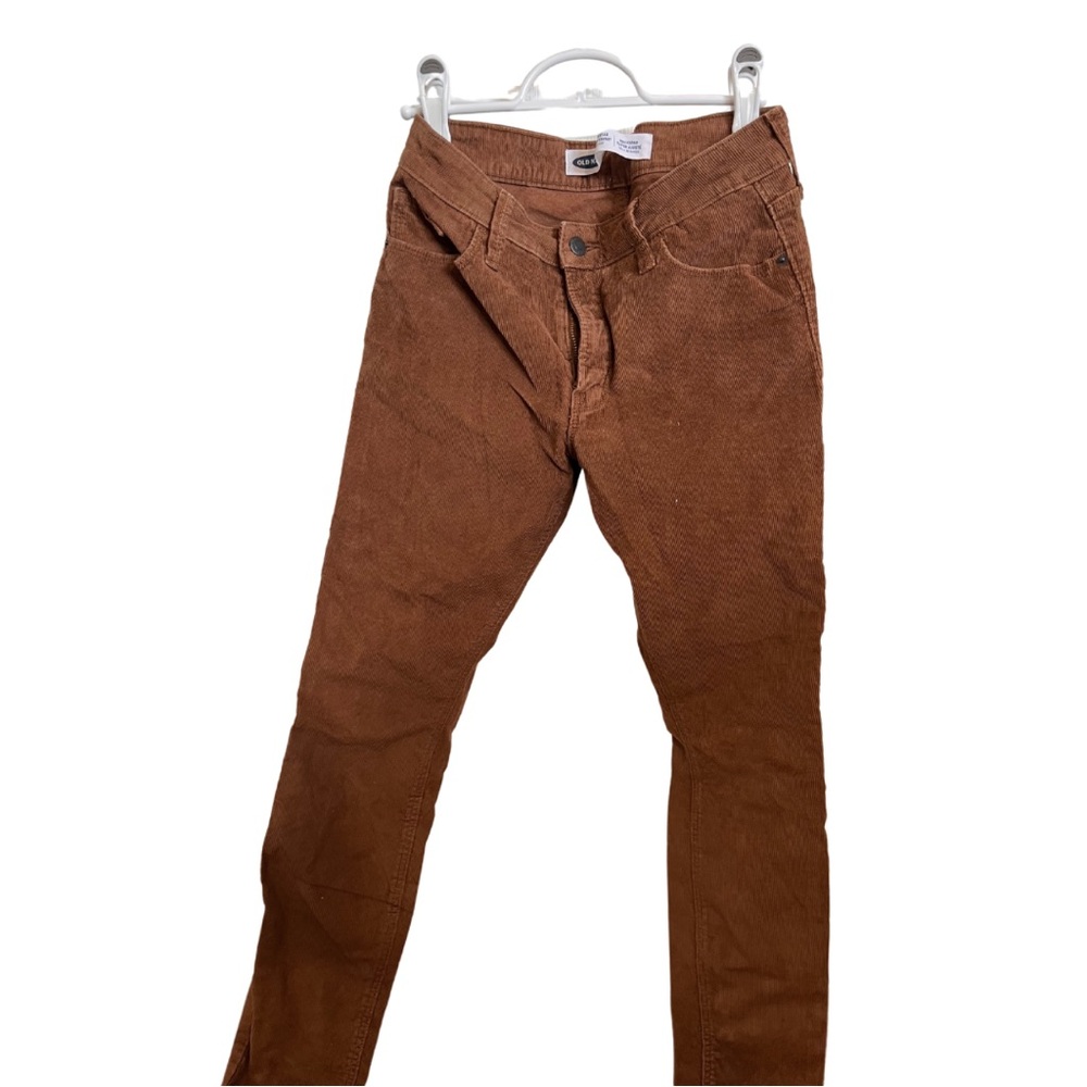 Brown Corduroy Old Navy Super Skinny Mid Rise Rockstar Pants, Size 4